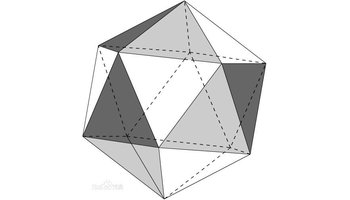 正二十面体是由20个等边三角形所组成的正多面体,共有12个顶点,30条棱