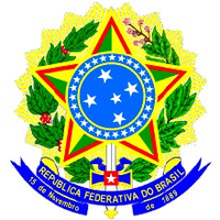 巴西国徽图案中间突出一颗大五角星,象征国家的独立和团结.
