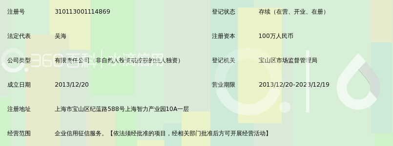 上海新跃物流汇企业信用征信有限公司