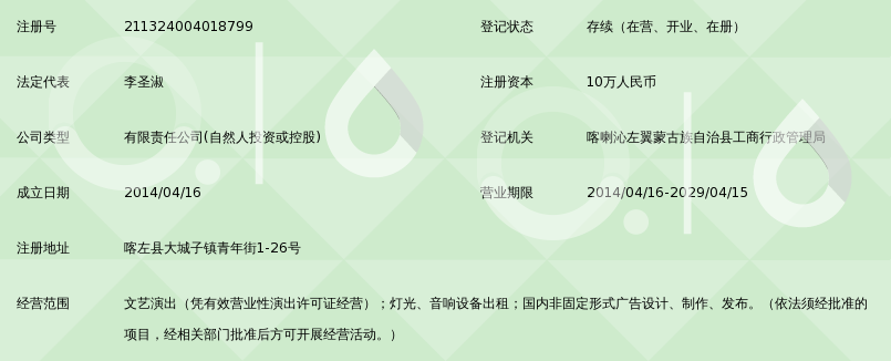 喀左千禧庆典演艺传媒有限公司_360百科