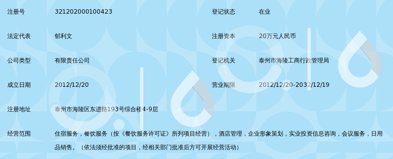 泰州市海陵区万和酒店管理有限公司_360百科