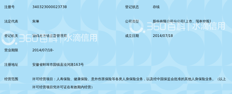 华夏人寿保险股份有限公司固镇支公司_360百