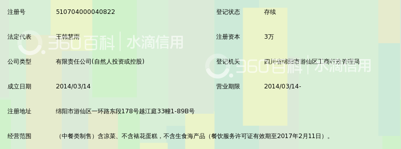 绵阳市后门兔头餐饮服务有限公司_360百科