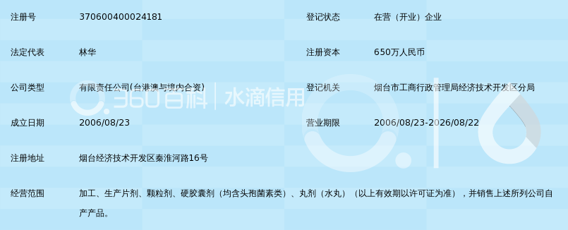 烟台正方制药有限公司_360百科