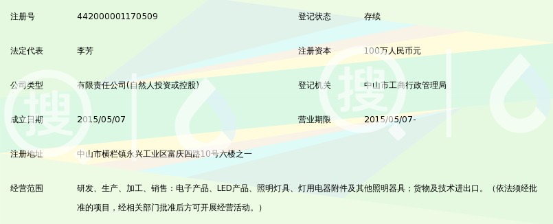 中山市迈斯光电科技有限公司