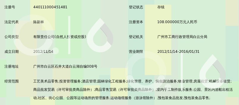 广州市云湖游乐园投资管理有限公司_360百科