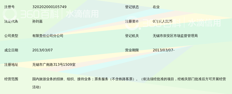 无锡大众旅行社有限公司广南路分公司_360百