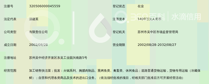 苏州市好得睐食品美食有限责任袁世凯美食图片