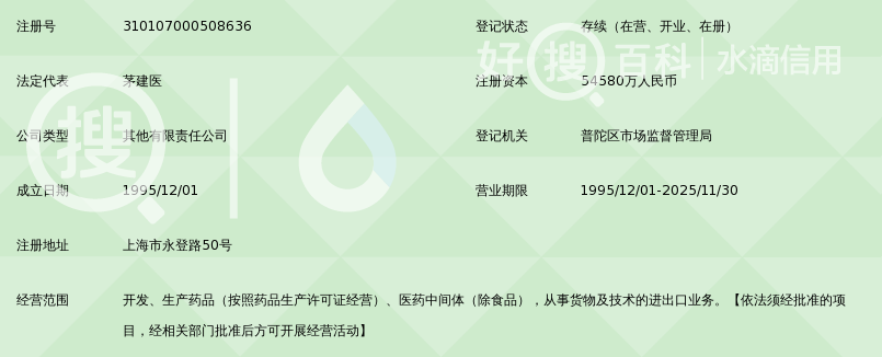 上海中西三维药业有限公司