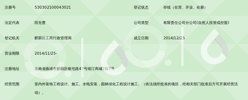 佛山市南国鼎峰装饰工程有限公司曲靖分公司_