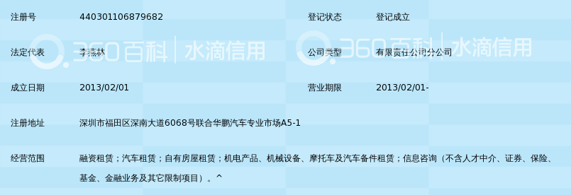 汇通信诚租赁有限公司深圳分公司_360百科