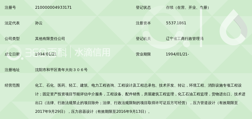 辽宁省石油化工规划设计院有限公司_360百科