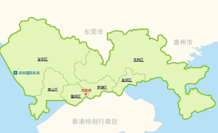 鹽田區位於廣東省深圳市東部,東起大鵬灣背仔角與龍崗區相連,西接羅湖